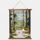 Stepping Stones Wandteppich Mit Holzrahmen (Vorderseite)