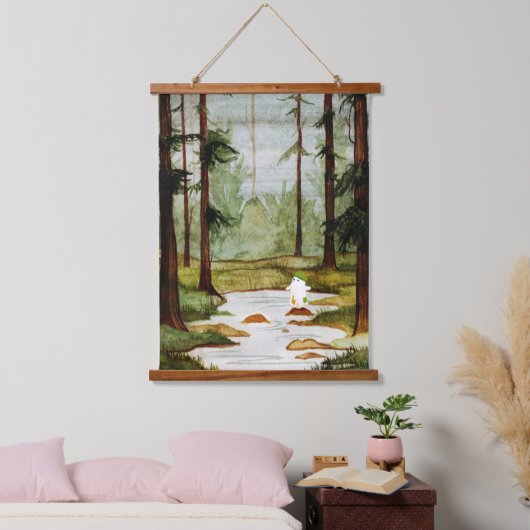 Stepping Stones Wandteppich Mit Holzrahmen (Schlafzimmer)