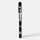 Steppmuster aus schwarzem Leder Case-Mate iPhone Hülle (Rückseite / Links)
