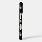 Steppmuster aus schwarzem Leder Case-Mate iPhone Hülle (Rückseite / Rechts)