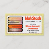 Steppnähte für Nähte Visitenkarte (Vorderseite)