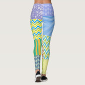 Steppquilten Patchwork-Muster Leggings (Rückseite)