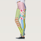 Steppquilten Patchwork-Muster Leggings (Links)