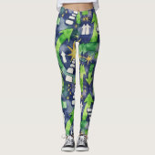 Steppsteine Nahtloses Muster Leggings (Vorderseite)