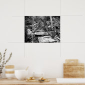Steppweg in Schwarz/Weiß Poster (Küche)