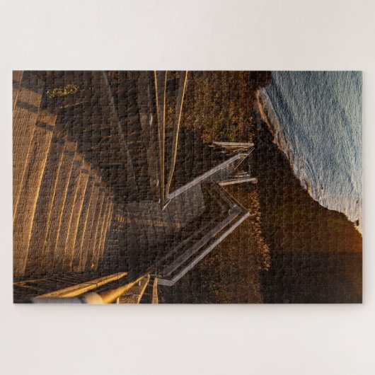 Steps down to the Beach on Mohegan Bluffs Puzzle (Horizontal)