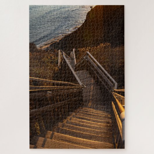 Steps down to the Beach on Mohegan Bluffs Puzzle (Vertikal)