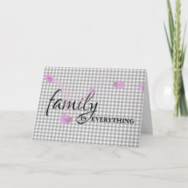 Stepsister Birthday Gray Gingham Karte