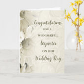 Stepsister Wedding Day Herzlichen Glückwunsch Karte (Gelbe Blume)