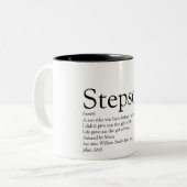 Stepson Moderne Schwarz-Weiß-Definition Zweifarbige Tasse (Vorderseite Links)