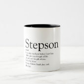 Stepson Moderne Schwarz-Weiß-Definition Zweifarbige Tasse (Mittel)
