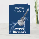 Stepson Rock Lightning Birthday Karte (Vorderseite)