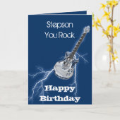 Stepson Rock Lightning Birthday Karte (Gelbe Blume)