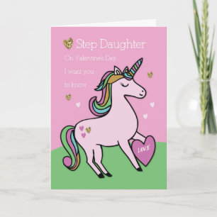 Steptochter Magischer Einhorntag Valentinstag Karte