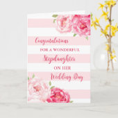 Steptochter Wedding Day Glückwunsch Karte (Gelbe Blume)