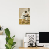 Sterben Enkelin beim Schreiben Poster (Heimbüro)