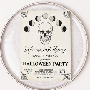 Sterben um Party-Totenkopf-Halloween-Party Einladung