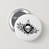 Sterblichkeits-Quadrat und Kompassse Button (Vorne & Hinten)