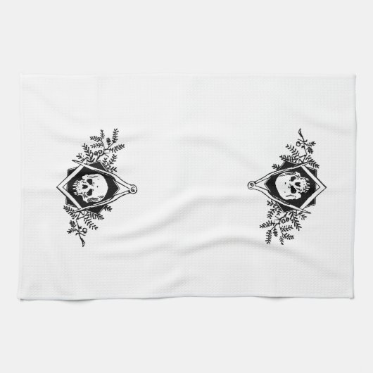 Sterblichkeits-Quadrat und Kompassse Küchentuch (Horizontal)