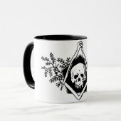 Sterblichkeits-Quadrat und Kompassse Tasse (Vorderseite Links)