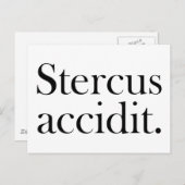 Stercus accidit postkarte (Vorne/Hinten)