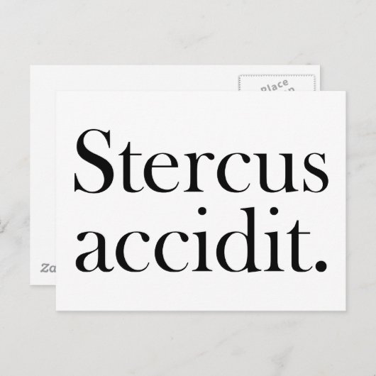 Stercus accidit postkarte (Vorne/Hinten)