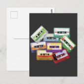 Stereo Cassette Tape Mixtape Radio 80er 90er Musik Postkarte (Vorne/Hinten)