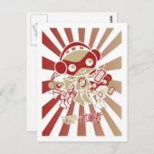 Stereo Mascot Postkarte (Vorne/Hinten)