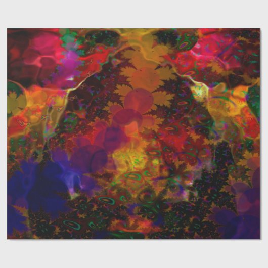 Stereo Trippin Psychedelic Abstrakt Geschenkpapier (Flach)