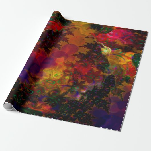 Stereo Trippin Psychedelic Abstrakt Geschenkpapier (Ungerollt)
