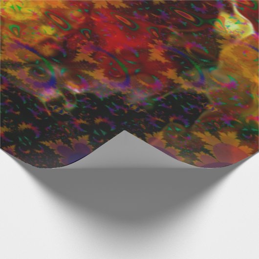 Stereo Trippin Psychedelic Abstrakt Geschenkpapier (Ecke)