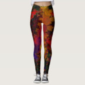 Stereo Trippin Psychedelic Abstrakt Leggings (Vorderseite)