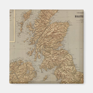 Stereografische Karte, Britische Inseln Magnet