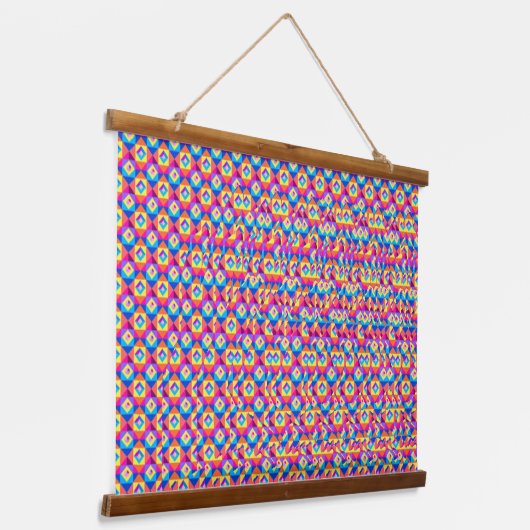 Stereogram 3d Heart Hands design hanging art Wandteppich Mit Holzrahmen (Gewinkelt)