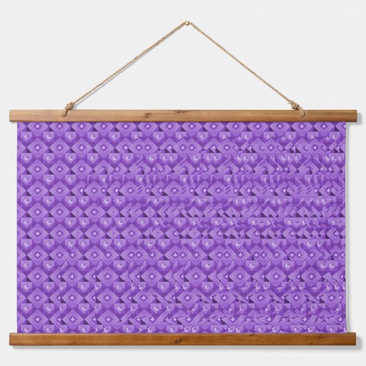 Stereogram 3d Heart Hands purple design art Wandteppich Mit Holzrahmen (Vorne)