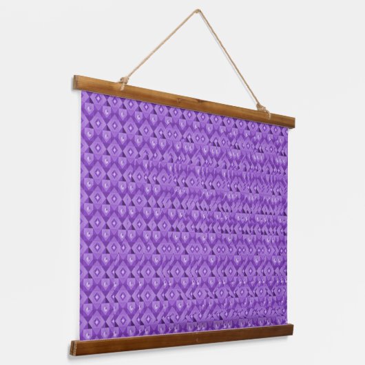 Stereogram 3d Heart Hands purple design art Wandteppich Mit Holzrahmen (Gewinkelt)