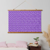 Stereogram 3d Heart Hands purple design art Wandteppich Mit Holzrahmen (Schlafzimmer)