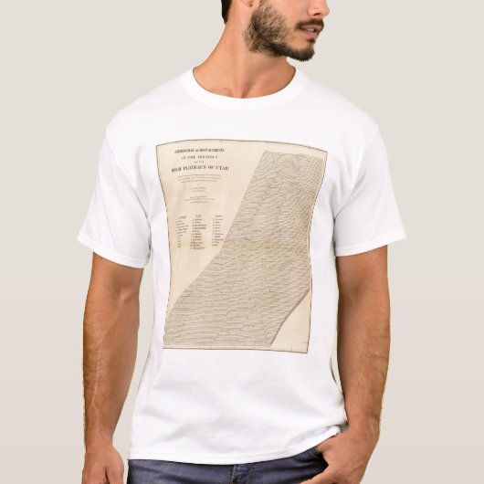 Stereogramm der Verschiebungen Utah T-Shirt (Vorderseite)