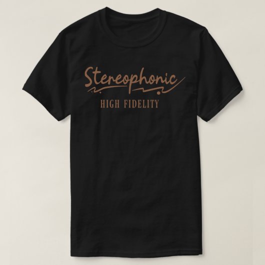 Stereophonische Hochglanz-Vintage Musik T-Shirt (Design vorne)