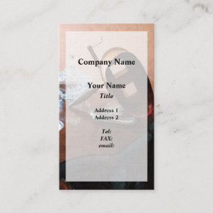 Stereoptik und Glasschüssel Visitenkarte