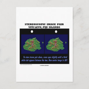 Stereoscopic Image Pair Viti Levu, Fidschi-Inseln Postkarte