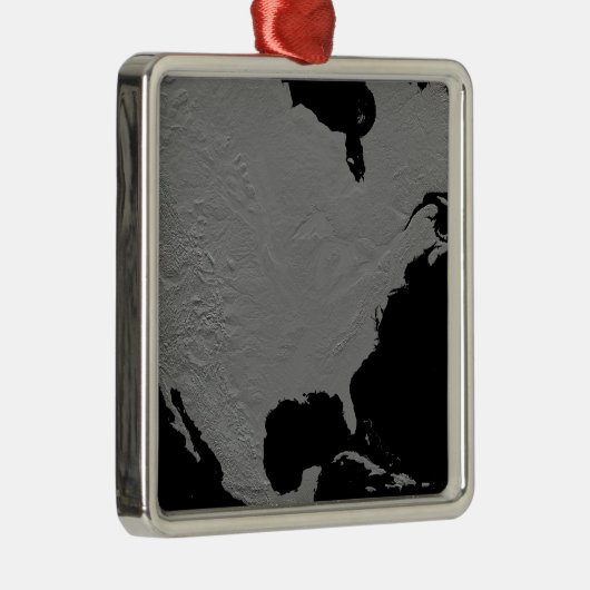 Stereoskopische Sicht Nordamerikas 2 Silbernes Ornament (Rechts)