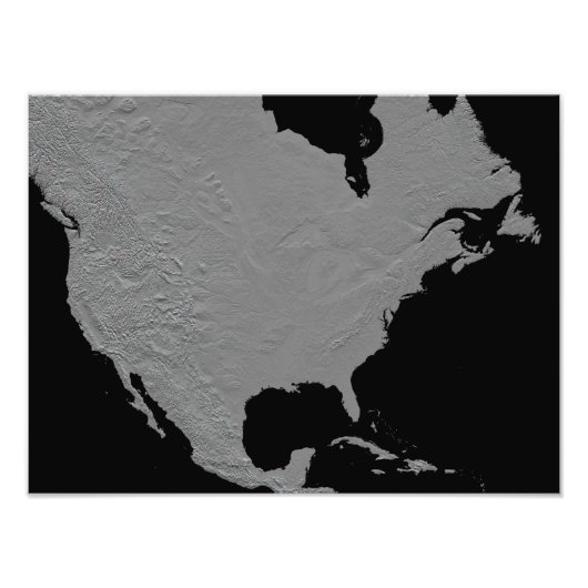 Stereoskopische Sicht Nordamerikas Fotodruck (Vorne)