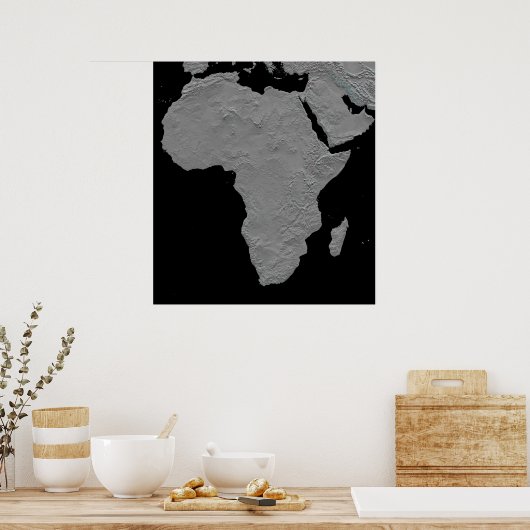 Stereoskopische Sicht Nordamerikas Poster (Küche)