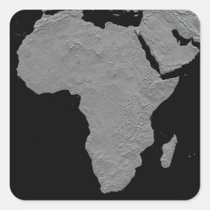 Stereoskopische Sicht Nordamerikas Quadratischer Aufkleber