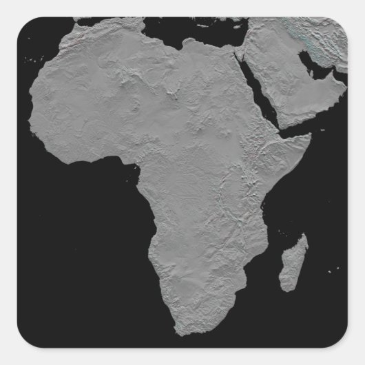 Stereoskopische Sicht Nordamerikas Quadratischer Aufkleber (Vorderseite)