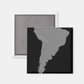 Stereoskopische Sicht Südamerikas Magnet (Vorderseite/Rückseite)