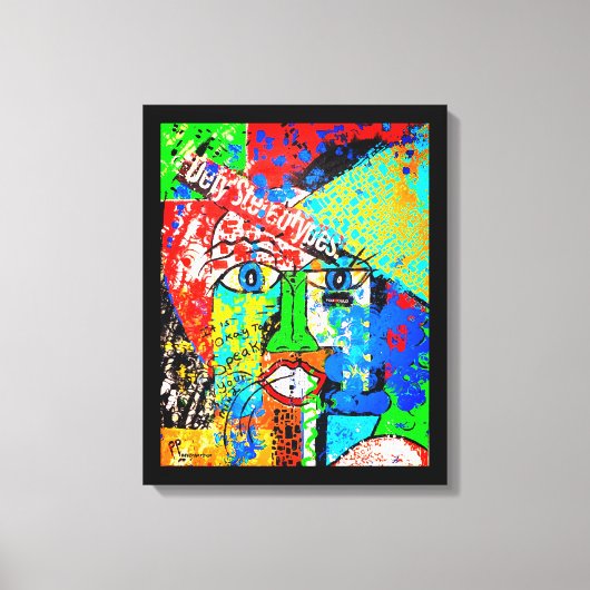 Stereotype Abstrakt geätzte Canvas drucken Leinwanddruck (Vorderseite)