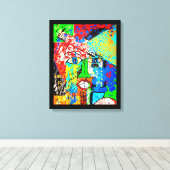 Stereotype Abstrakt geätzte Canvas drucken Leinwanddruck (Insitu (Holzboden))