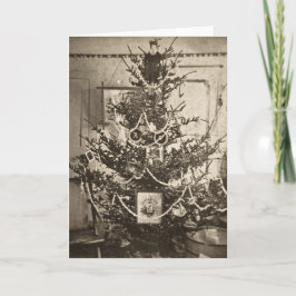 Stereoview Alte Weihnachtsbaum Feiertagskarte